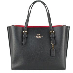 Coach Mollie tote black with red interior-No longer sold at Coach